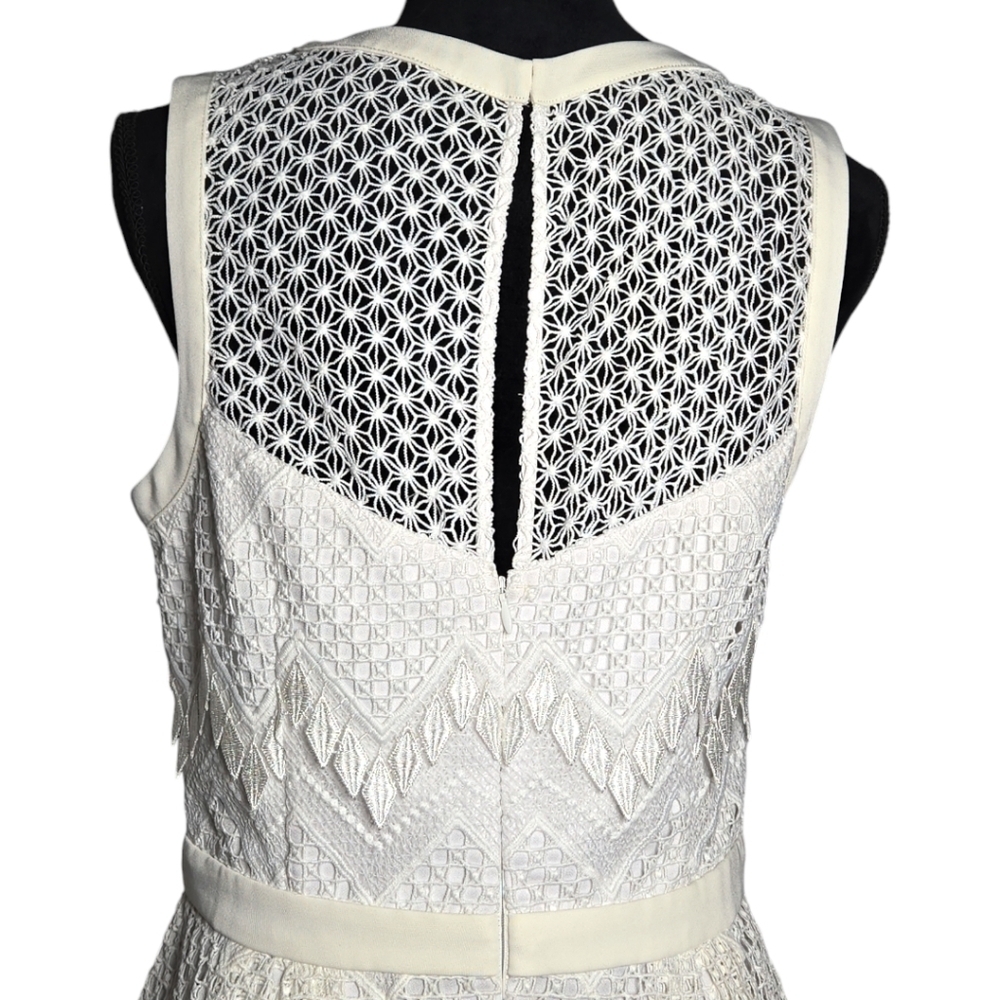 NWT Adelyn Rae White Crochet Dress Size Medium - Picture 9 of 13
